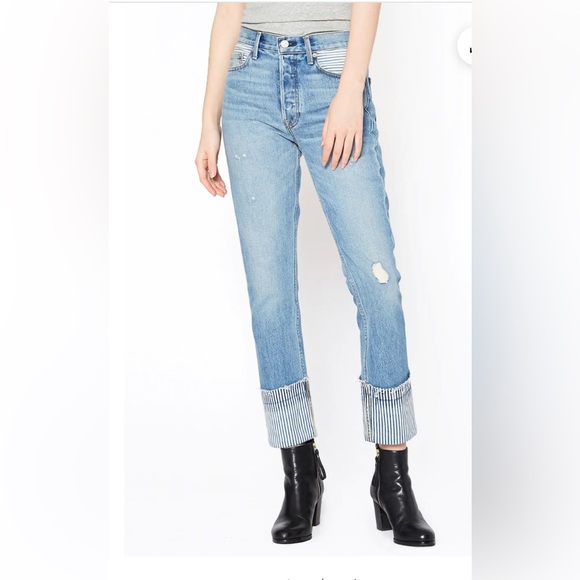 ✨💥⚡️ Eve Slim Straight Jeans In Repair - Picture 2 of 15